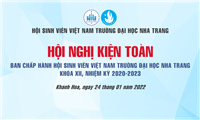 Hội nghị kiện toàn Ban chấp hành Hội sinh viên Việt Nam Trường ĐH Nha Trang khóa XII, nhiệm kỳ 2020-2023