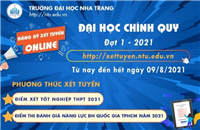 Trường ĐH Nha Trang tuyển sinh đại học hệ chính quy đợt 1 năm 2021