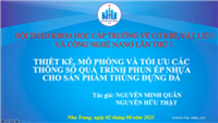 Hội thảo cấp trường về cơ khí, vật liệu và công nghệ nano lần thứ nhất