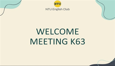 CLB Tiếng Anh Trường Đại học Nha Trang chào đón tân sinh viên K63