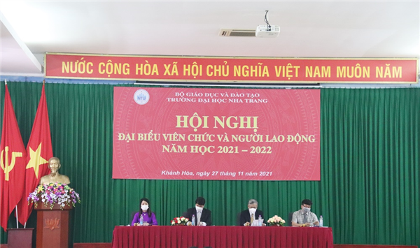 Hội nghị đại biểu viên chức và người lao động Trường ĐH Nha Trang năm học 2021 – 2022