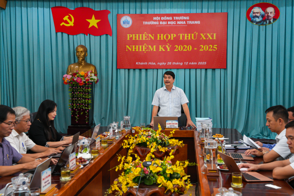 Hội đồng trường Trường Đại học Nha Trang tổ chức Phiên họp thứ XXI, nhiệm kỳ 2020–2025