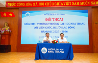 Trường Đại học Nha Trang tổ chức Chào cờ Quý II và đối thoại với viên chức, người lao động năm học 2025-2026