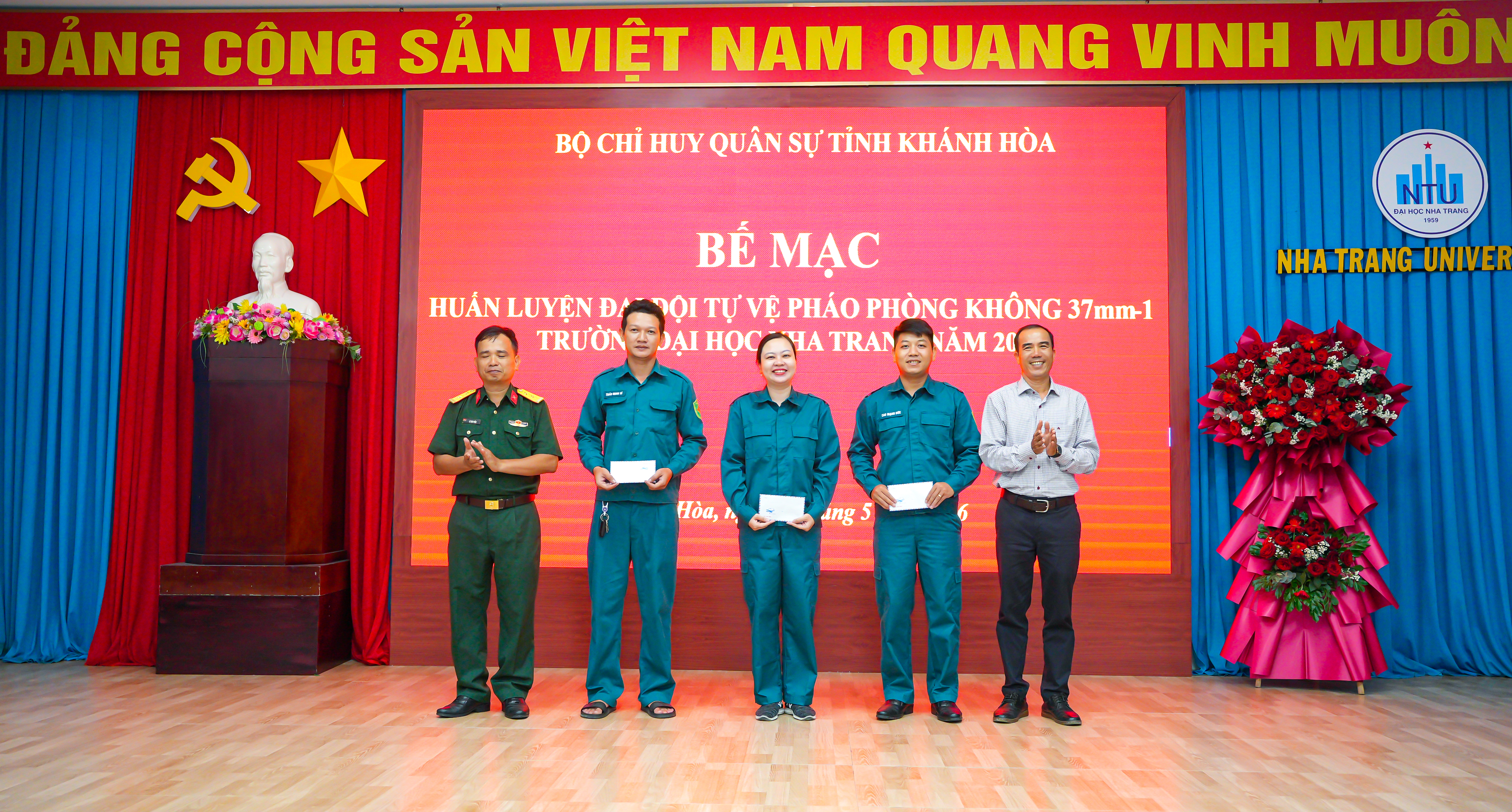 Bế mạc huấn luyện Đại đội tự vệ Pháo phòng không 37mm-1 năm 2026