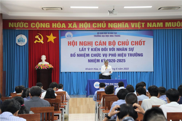 Lấy ý kiến nhân sự bổ nhiệm chức danh Phó Hiệu trưởng Trường ĐH Nha Trang, nhiệm kỳ 2020-2025