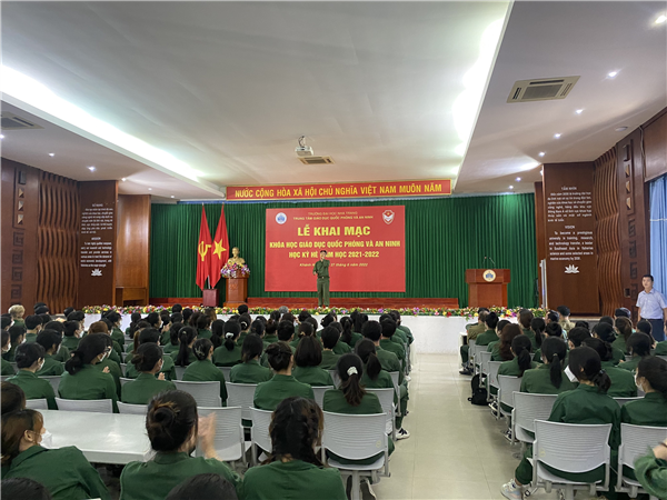 Tổ chức Khóa học Giáo dục quốc phòng và an ninh học kỳ hè năm học 2021 – 2022