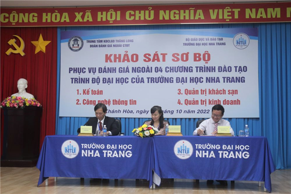 Hoàn thành đánh giá sơ bộ phục vụ đánh giá ngoài đối với 04 chương trình đào tạo tại Trường ĐH Nha Trang