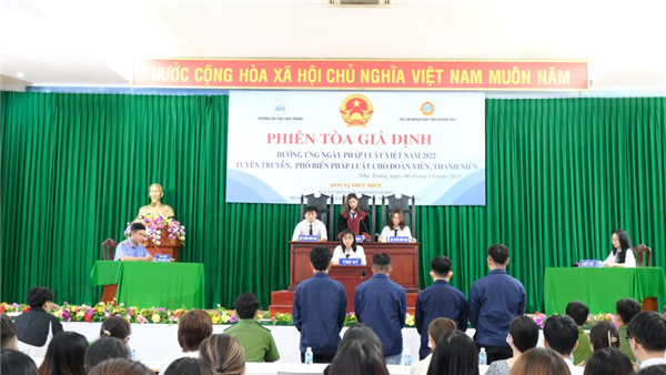 Chương trình “Tuần lễ tuyên truyền pháp luật – Phiên tòa giả định năm 2022”