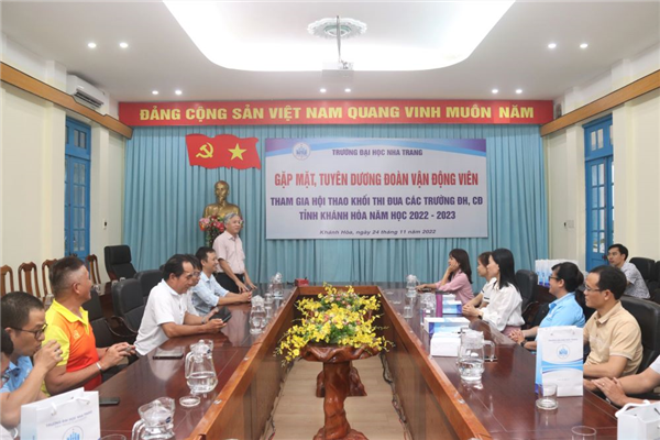 Gặp mặt và tuyên dương đoàn vận động viên tham gia Hội thao Khối thi đua các Trường ĐH, CĐ tỉnh Khánh Hòa năm học 2022-2023