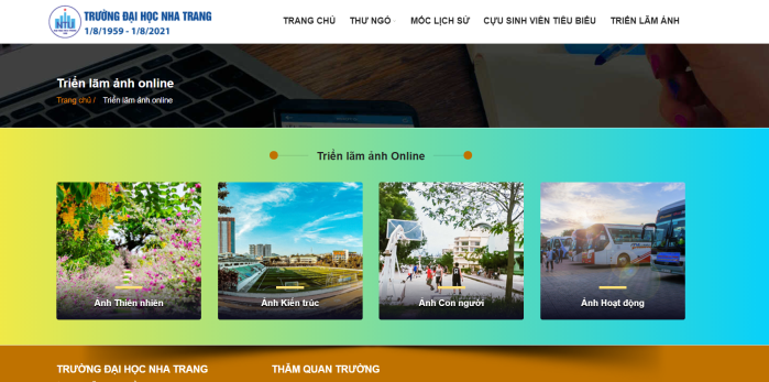 Triển lãm ảnh trực tuyến kỷ niệm 62 năm Ngày truyền thống Trường ĐH Nha Trang